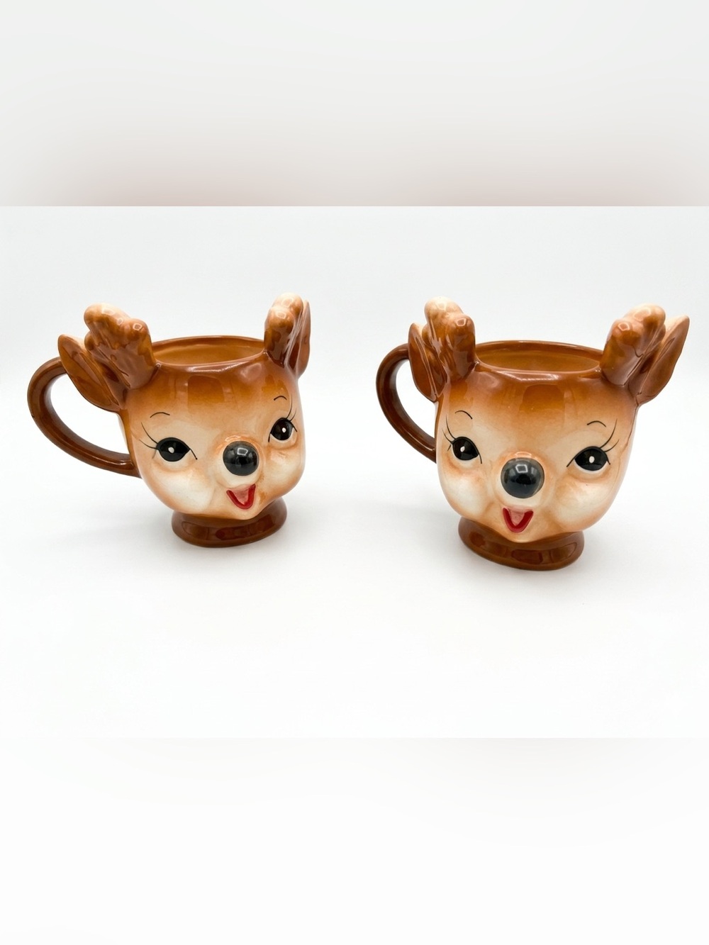 Pottery Barn Retro Reindeer Mugs